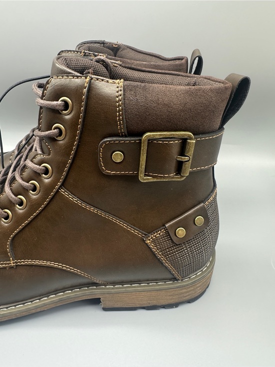 JF J. Ferrar Memory Foam Faux Leather Lace Up Boots Men’s Size 11M Brown main image 8